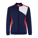 Chaqueta sport de poliéster con cierre frontal 240 g/m2 Roly Direct Leros color rojo segunda vista