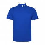 Polo técnico de poliéster reciclado manga corta 125 g/m2 Roly Direct Tormo color azul real segunda vista