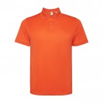 Polo técnico de poliéster reciclado manga corta 125 g/m2 Roly Direct Tormo color naranja oscuro segunda vista
