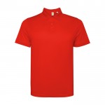Polo técnico de poliéster reciclado manga corta 125 g/m2 Roly Direct Tormo color rojo segunda vista