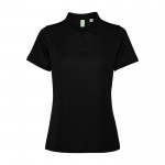 Polo técnico para mujer de poliéster reciclado 125 g/2 Roly Direct Tormo color negro segunda vista