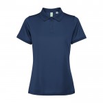 Polo técnico para mujer de poliéster reciclado 125 g/2 Roly Direct Tormo color azul marino segunda vista