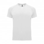 Camiseta técnica manga corta tejido control dry 135 g/m2 Roly Direct Bahrain color blanco segunda vista