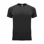 Camiseta técnica manga corta tejido control dry 135 g/m2 Roly Direct Bahrain color negro segunda vista
