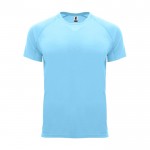 Camiseta técnica manga corta tejido control dry 135 g/m2 Roly Direct Bahrain color azul claro segunda vista