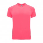 Camiseta técnica manga corta tejido control dry 135 g/m2 Roly Direct Bahrain color rosa pastel segunda vista