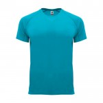 Camiseta técnica manga corta tejido control dry 135 g/m2 Roly Direct Bahrain color turquesa segunda vista