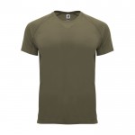 Camiseta técnica manga corta tejido control dry 135 g/m2 Roly Direct Bahrain color verde militar segunda vista