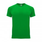 Camiseta técnica manga corta tejido control dry 135 g/m2 Roly Direct Bahrain color verde segunda vista