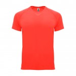 Camiseta técnica manga corta tejido control dry 135 g/m2 Roly Direct Bahrain color coral segunda vista