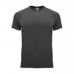 Camiseta técnica manga corta tejido control dry 135 g/m2 Roly Direct Bahrain color gris topo segunda vista