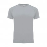 Camiseta técnica manga corta tejido control dry 135 g/m2 Roly Direct Bahrain color gris segunda vista
