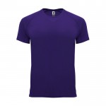 Camiseta técnica manga corta tejido control dry 135 g/m2 Roly Direct Bahrain color morado segunda vista