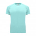 Camiseta técnica manga corta tejido control dry 135 g/m2 Roly Direct Bahrain color verde menta segunda vista