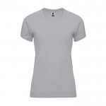 Camiseta técnica entallada de poliéster para mujer 135 g/m2 Roly Direct Bahrain color gris segunda vista