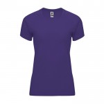Camiseta técnica entallada de poliéster para mujer 135 g/m2 Roly Direct Bahrain color morado segunda vista