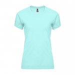 Camiseta técnica entallada de poliéster para mujer 135 g/m2 Roly Direct Bahrain color verde menta segunda vista