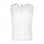 Peto deportivo unisex de poliéster transpirable 90 g/m2 Roly Direct Roma color blanco segunda vista