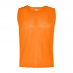 Peto deportivo unisex de poliéster transpirable 90 g/m2 Roly Direct Roma color naranja fluorescente segunda vista