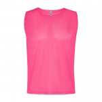 Peto deportivo unisex de poliéster transpirable 90 g/m2 Roly Direct Roma color rosa fluorescente segunda vista
