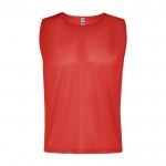 Peto deportivo unisex de poliéster transpirable 90 g/m2 Roly Direct Roma color rojo segunda vista