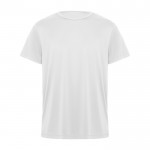 Camiseta técnica de poliéster en manga corta 135 g/m2 Roly Direct Daytona color blanco segunda vista
