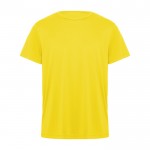 Camiseta técnica de poliéster en manga corta 135 g/m2 Roly Direct Daytona color amarillo segunda vista