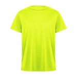 Camiseta técnica de poliéster en manga corta 135 g/m2 Roly Direct Daytona color amarillo fluorescente segunda vista