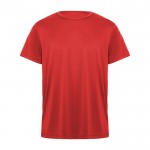 Camiseta técnica de poliéster en manga corta 135 g/m2 Roly Direct Daytona color rojo segunda vista