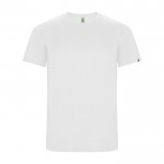Camiseta técnica en manga corta de tejidos reciclados 135 g/m2 Roly Direct Imola color blanco segunda vista