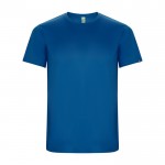 Camiseta técnica en manga corta de tejidos reciclados 135 g/m2 Roly Direct Imola color azul real segunda vista