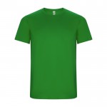 Camiseta técnica en manga corta de tejidos reciclados 135 g/m2 Roly Direct Imola color verde segunda vista