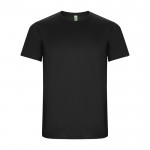 Camiseta técnica en manga corta de tejidos reciclados 135 g/m2 Roly Direct Imola color gris topo segunda vista
