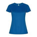 Camiseta técnica de poliéster reciclado para mujer 135 g/m2 Roly Direct Imola color azul real segunda vista