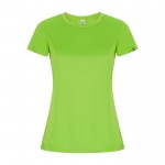 Camiseta técnica de poliéster reciclado para mujer 135 g/m2 Roly Direct Imola color verde lima segunda vista