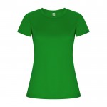 Camiseta técnica de poliéster reciclado para mujer 135 g/m2 Roly Direct Imola color verde segunda vista