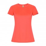 Camiseta técnica de poliéster reciclado para mujer 135 g/m2 Roly Direct Imola color coral segunda vista