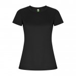 Camiseta técnica de poliéster reciclado para mujer 135 g/m2 Roly Direct Imola color gris topo segunda vista