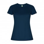 Camiseta técnica de poliéster reciclado para mujer 135 g/m2 Roly Direct Imola color azul marino segunda vista