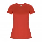 Camiseta técnica de poliéster reciclado para mujer 135 g/m2 Roly Direct Imola color rojo segunda vista