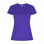 Camiseta técnica de poliéster reciclado para mujer 135 g/m2 Roly Direct Imola color morado segunda vista