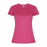 Camiseta técnica de poliéster reciclado para mujer 135 g/m2 Roly Direct Imola color rosa segunda vista