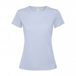 Camiseta técnica de poliéster reciclado para mujer 125 g/m2 Roly Direct Estoril color azul grisáceo segunda vista