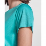 Camiseta técnica de poliéster reciclado para mujer 125 g/m2 Roly Direct Estoril color verde esmeralda vista detalle 2
