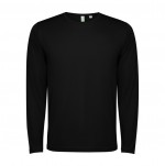 Camiseta técnica de manga larga en poliéster 125 g/m2 Roly Direct Estoril L/S color negro segunda vista