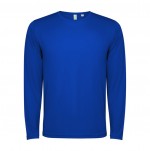 Camiseta técnica de manga larga en poliéster 125 g/m2 Roly Direct Estoril L/S color azul real segunda vista