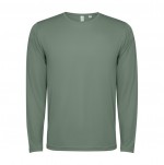 Camiseta técnica de manga larga en poliéster 125 g/m2 Roly Direct Estoril L/S color verde oliva segunda vista