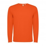 Camiseta técnica de manga larga en poliéster 125 g/m2 Roly Direct Estoril L/S color naranja oscuro segunda vista