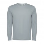 Camiseta técnica de manga larga en poliéster 125 g/m2 Roly Direct Estoril L/S color gris segunda vista