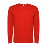 Camiseta técnica de manga larga en poliéster 125 g/m2 Roly Direct Estoril L/S color rojo segunda vista